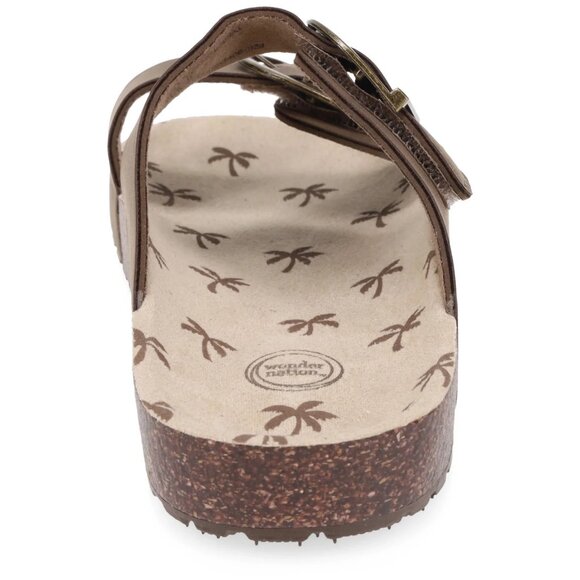 Wonder Nation Little & Big Boys Two Buckle Sandals, Size 1, Slip-On, Medium - Picture 2 of 7